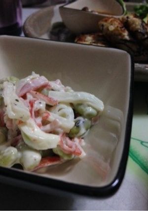 カニかまと豆のサラダ-レシピのメイン写真