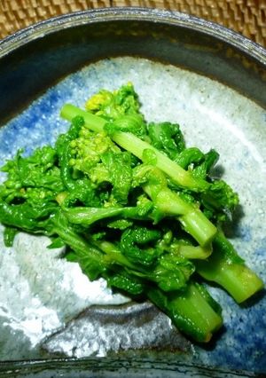 菜の花の辛子和え　京都カフェ-レシピのメイン写真