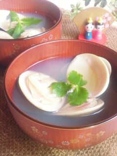 ひな祭りに♪はまぐりのお吸い物-レシピのメイン写真