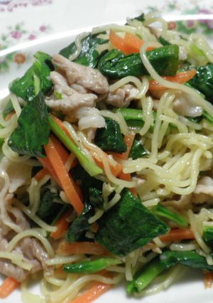 餅菜焼きそば　（＾＾）ｂ-レシピのメイン写真