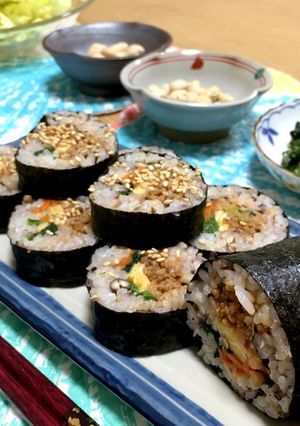時短！簡単！韓国風海苔巻き・キンパ！-レシピのメイン写真