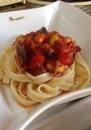 いわしとミックス豆のパスタ-レシピのメイン写真