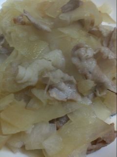 大根と豚肉の炒め物-レシピのメイン写真