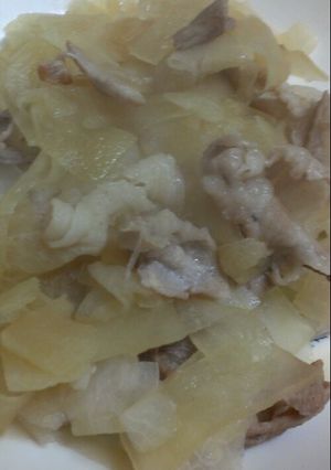 大根と豚肉の炒め物-レシピのメイン写真