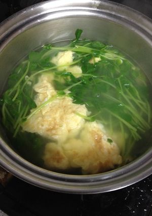 豆苗煎蛋湯-レシピのメイン写真