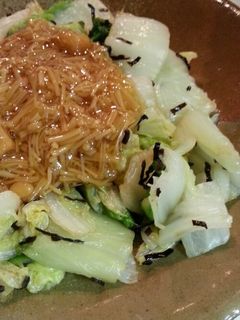 白菜となめたけの和え物-レシピのメイン写真