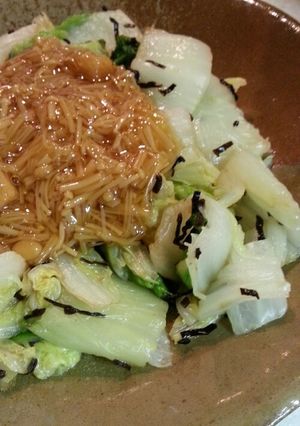 白菜となめたけの和え物-レシピのメイン写真