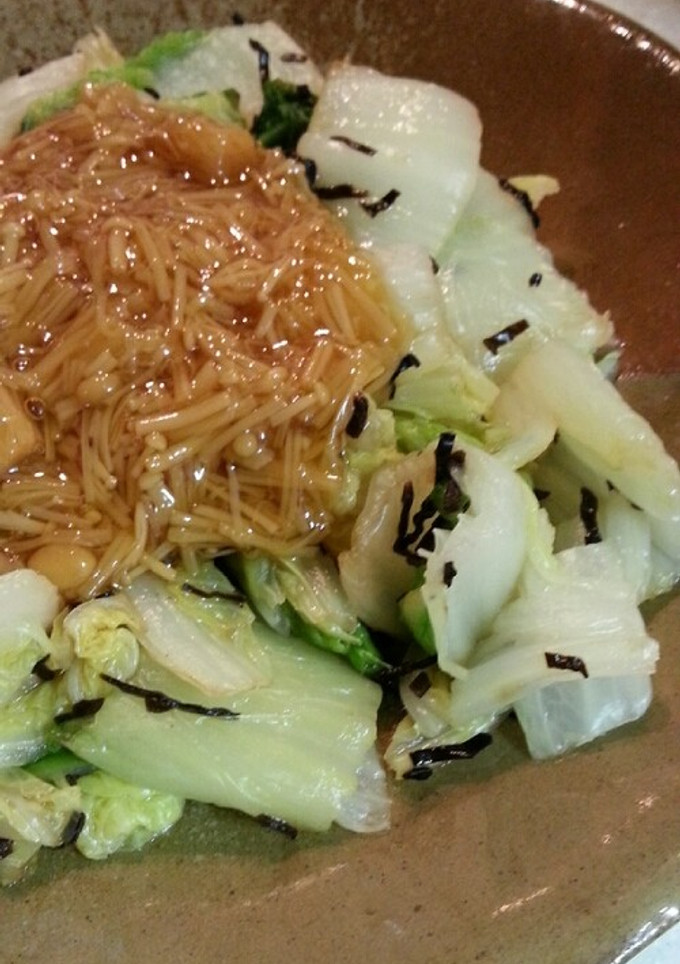 白菜となめたけの和え物-レシピのメイン写真