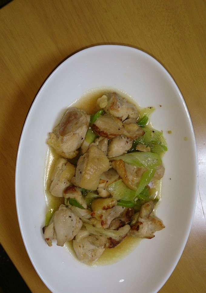 鶏もも肉の白ネギ炒め-レシピのメイン写真