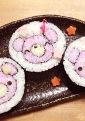 くまちゃん♡飾り巻き寿司ロール-レシピのメイン写真