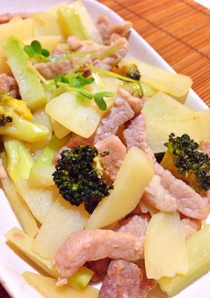豚肉とじゃがいもの塩麹炒め-レシピのメイン写真
