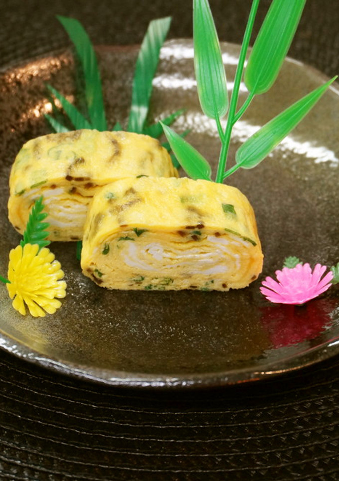【ママレシピ】塩昆布&小ネギで厚焼き卵♥-レシピのメイン写真
