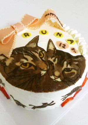 猫好きの為のバースデーケーキデザイン-レシピのメイン写真