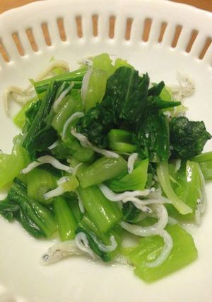 3歳もよく食べる！青菜とじゃこのお浸し-レシピのメイン写真