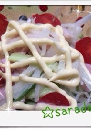 大根きゅうりとハムの★からし風味サラダ-レシピのメイン写真