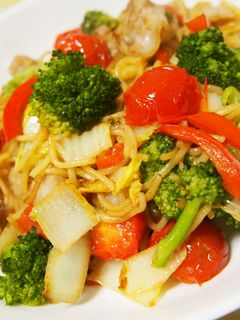 熊本産トマトと野菜の塩焼きそば-レシピのメイン写真