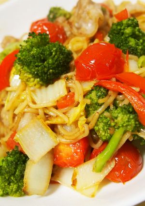 熊本産トマトと野菜の塩焼きそば-レシピのメイン写真