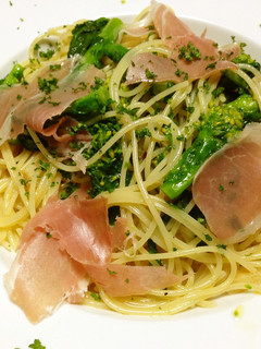 簡単に!菜の花と生ハムのスパゲッティ-レシピのメイン写真