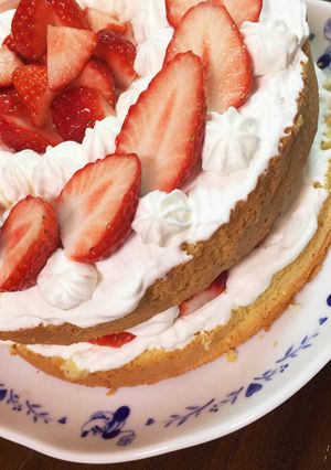 簡単！バースデーショートケーキ♪-レシピのメイン写真