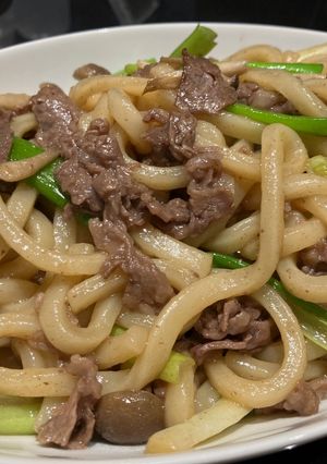 Sukiyaki Style Udon-レシピのメイン写真