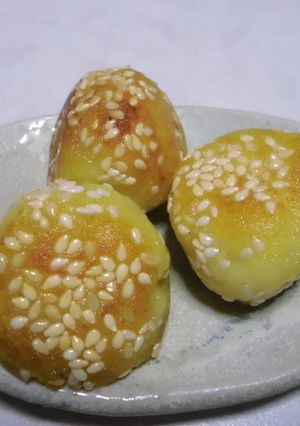 さつまいもの白玉入りごま団子-レシピのメイン写真