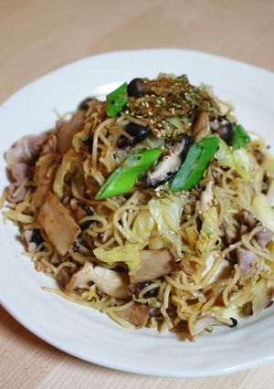キノコと豚の信州味噌焼きそば-レシピのメイン写真