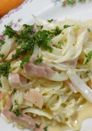 南濃みかん風味♪焼そばdeカルボナ～ラ♪-レシピのメイン写真
