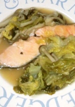 鮭&白菜しめじ蒸し♪-レシピのメイン写真