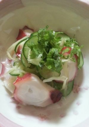 簡単★きゅうり＆たこ＆みょうがの酢の物-レシピのメイン写真