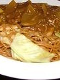 福島豚カレーかけ寒締めキャベツやきそば-レシピのメイン写真