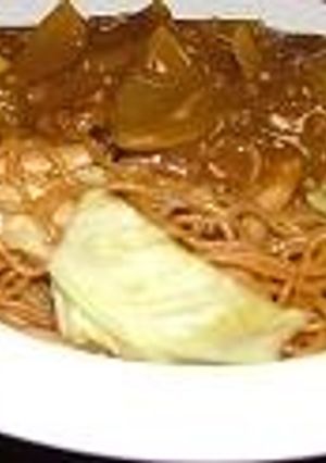福島豚カレーかけ寒締めキャベツやきそば-レシピのメイン写真