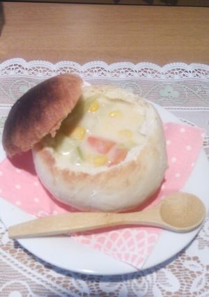 パンの器でほっこりクリームシチュー♡-レシピのメイン写真