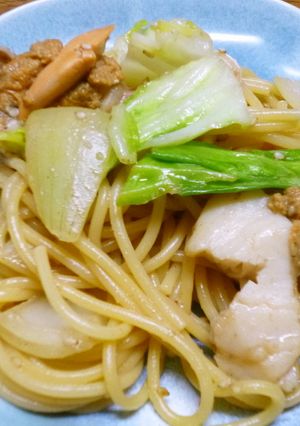 ほたてとキャベツの和風パスタ-レシピのメイン写真