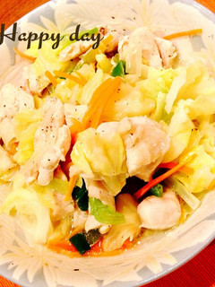レンジdeチン鶏胸肉と野菜の酒蒸し-レシピのメイン写真