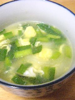 ニラ玉スープ(中華味)-レシピのメイン写真