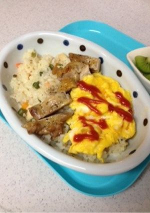 炊飯器エビピラフのワンプレートランチ-レシピのメイン写真