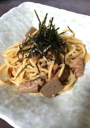 リメイク！残りモツ煮でモツ煮パスタ！-レシピのメイン写真