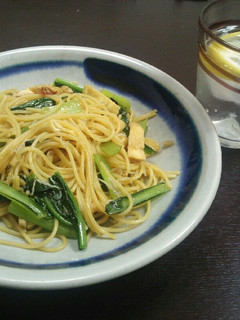 おばんざいパスタ(じゃこと揚げと小松菜)-レシピのメイン写真