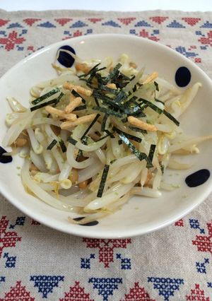 簡単ヘルシー♬納豆もやしにお茶漬けの素-レシピのメイン写真