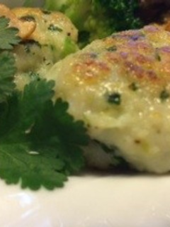 鱈のお焼き 香菜入り^ ^-レシピのメイン写真