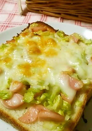 キャベツdeピザパン風♪-レシピのメイン写真