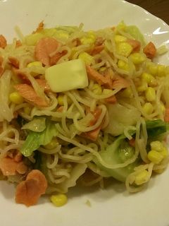 北海道鮭バターコーン焼きそば-レシピのメイン写真