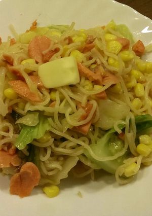 北海道鮭バターコーン焼きそば-レシピのメイン写真