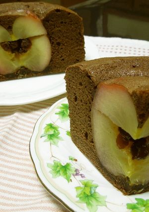 チョコケーキ・バレンタインにりんごの♡-レシピのメイン写真