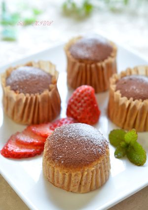 苺チョコのふんわり♡スフレチーズケーキ✿-レシピのメイン写真