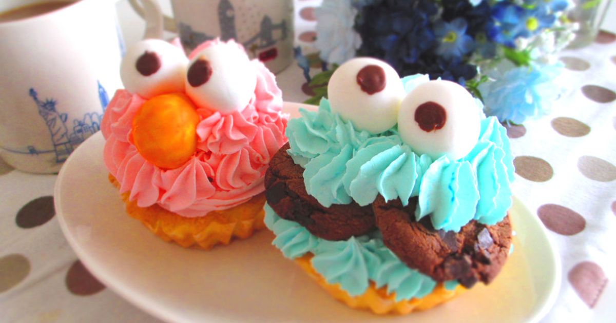 小さなモンスターカップケーキ♡