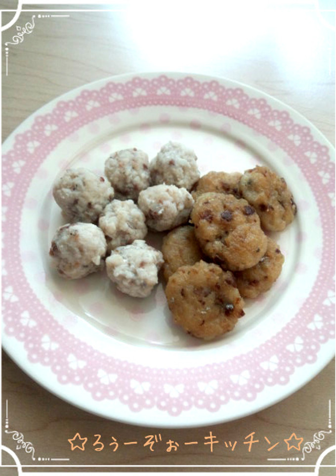 離乳食後期♡アジのさつま揚げ風&つみれ♡-レシピのメイン写真