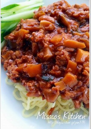 八丁味噌でジャージャー麺♪-レシピのメイン写真