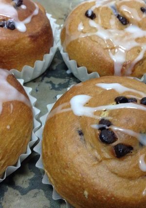ふわふわ チョコチップ入りコーヒーロール-レシピのメイン写真