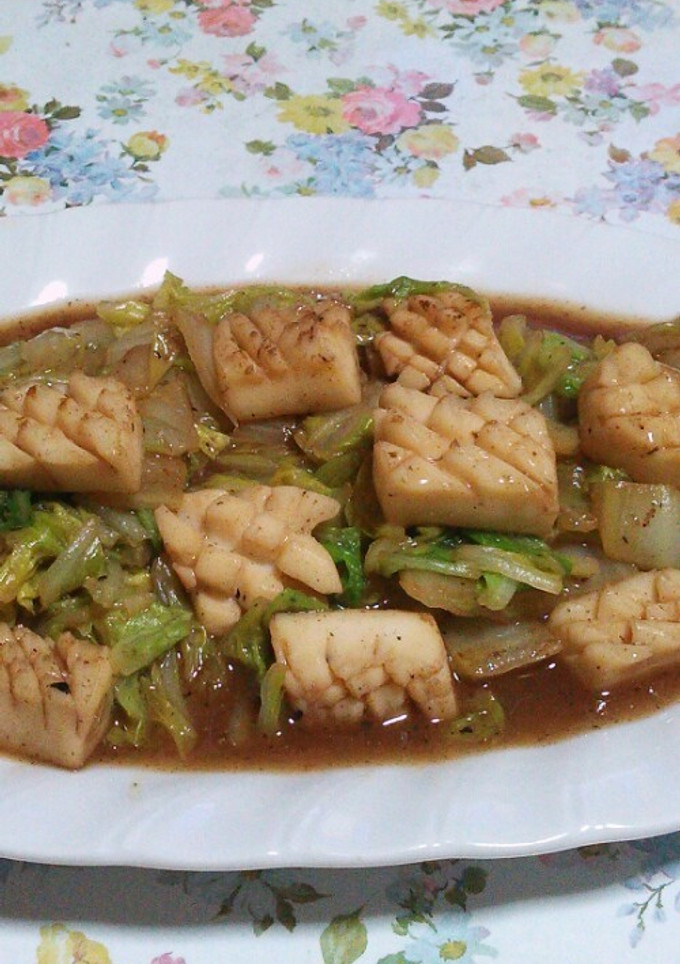 イカと白菜の炒め物-レシピのメイン写真